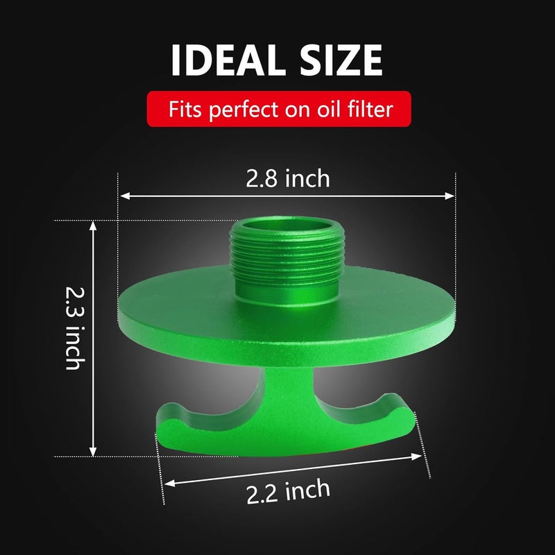 minlen Oil Filter Plug Tool, Aluminum Alloy Oil Filter Cap Off Tool for Dodge Ram 2500, 3500, 4500, 5500 Cummins 05083285aa Mo285 Turbo Diesel 5.7l 6.4l 6.7l (Green) - Image 5